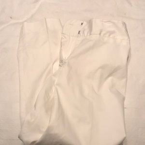 White linen pants